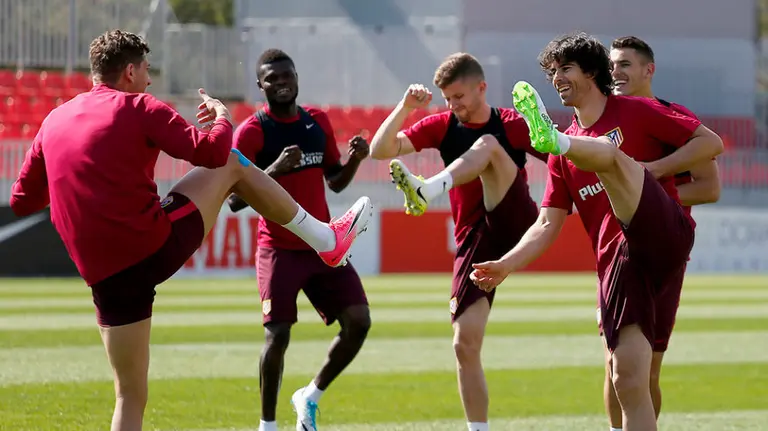 Entrenamiento del Atlético en Majadahonda. Foto web Atlético Madrid.