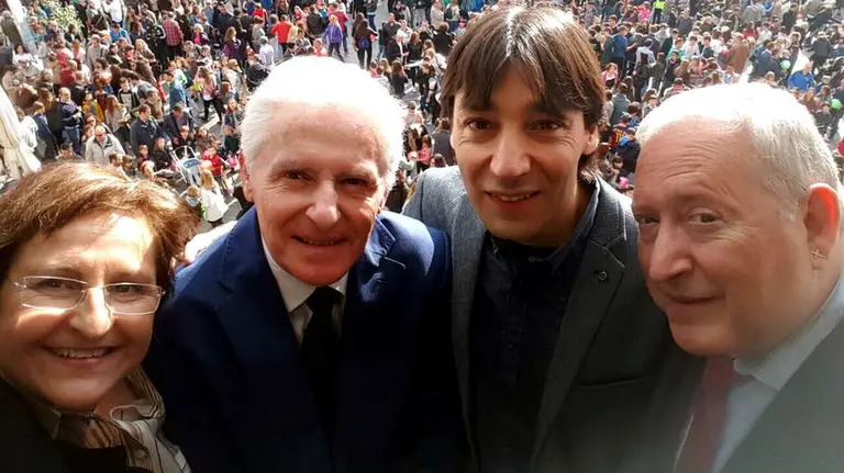 Blanca Aldanondo, Luis Durán, Diego Carasusán y Jesús Marquina, pregoneros del Volatín de este sábado en Tudela.