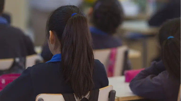 Alumnas en un colegio