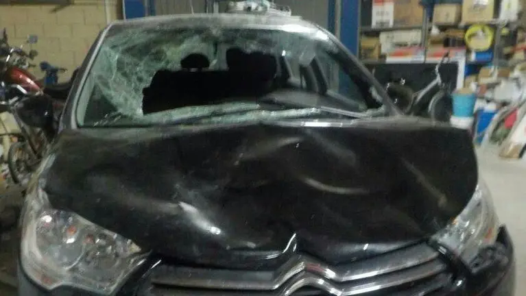 Estado del vehículo que conducía el joven de Milagro con el que mató a un zaragozano de 20 años.