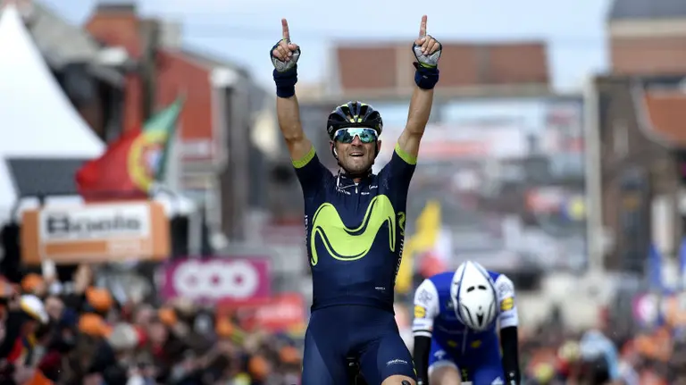Valverde mantiene su gran racha de victorias. Foto Movistar