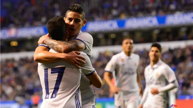 El Real Madrid se impone al Deportivo. Lfp.