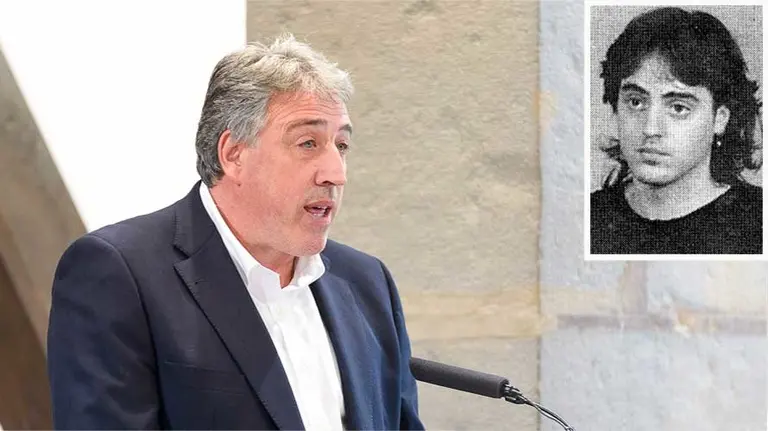 Joseba Asirón durante una rueda de prensa. PABLO LASAOSA