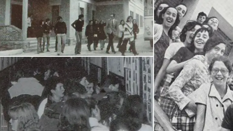 Imágenes antiguas del Instituto Marqués de Villena, en Marcilla