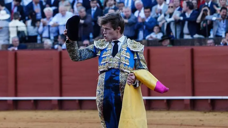 El diestro Javier Jiménez en La Meastranza durante la Feria de Abril.