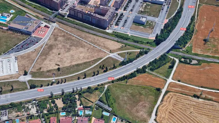 Vista aérea de la PA-30, a la altura de Nuevo Artica.