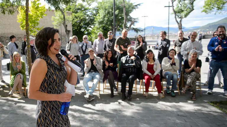 Presentación de la candidatura LANA2019, encabezada por la actual secretaria general de Podemos Navarra, Laura Pérez Ruano, para las próximas elecciones del partido en la Comunidad foral. PAB