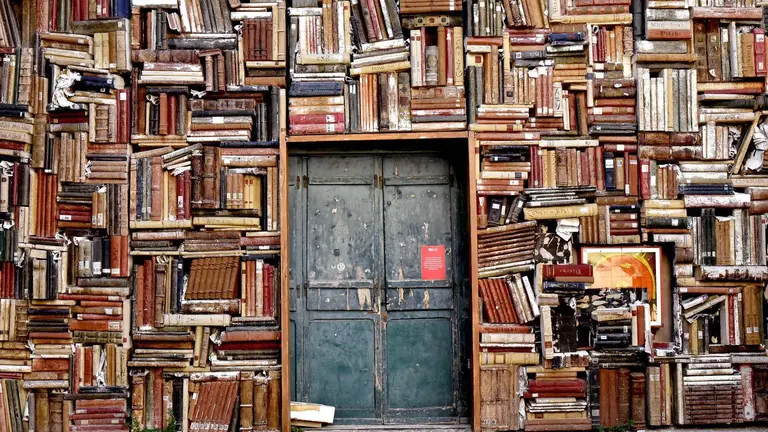 Una biblioteca llena de libros