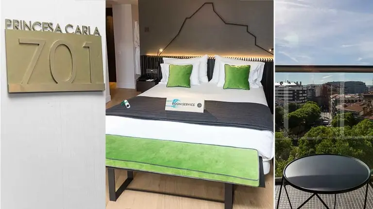 Nueva suite Princesa Crala en el Hotel Tres Reyes de Pamplona. ÍÑIGO ALZUGARAY