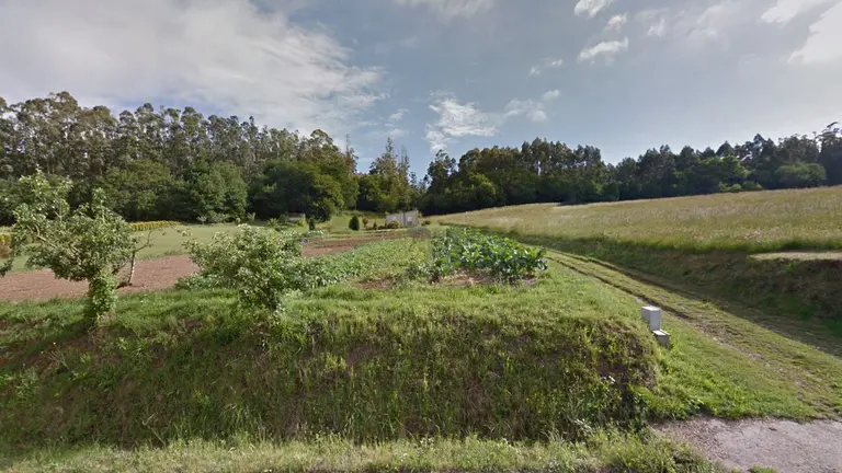 Una imagen de google maps de la zona de Oza-Cesuras, donde ha sido hallado el niño