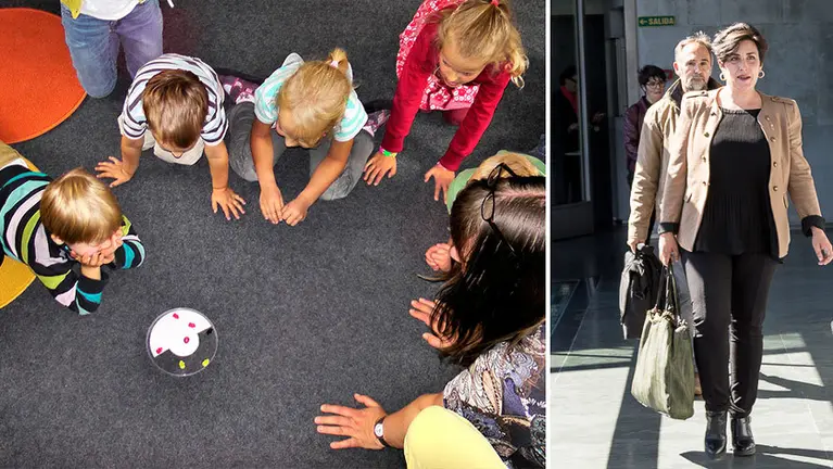 La nueva consejera de Educación, María Solana, explica en el Parlamento las principales líneas de actuación de su departamento.