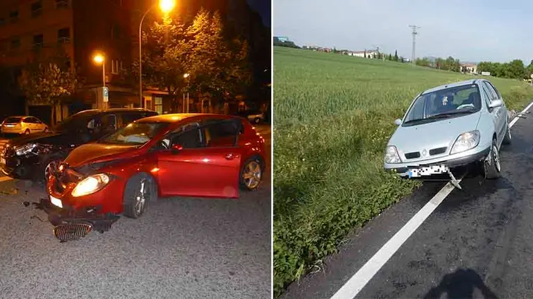 Dos accidentes en Pamplona