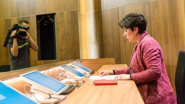 María Solana informa de los asuntos tratados en la reunión semanal del Gobierno de Navarra (06). IÑIGO ALZUGARAY