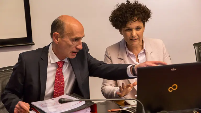 La presidenta de la Cámara de Comptos, Asunción Olaechea, explica el informe sobre las ayudas públicas a la planta de biometanización de Ultzama (11). IÑIGO ALZUGARAY