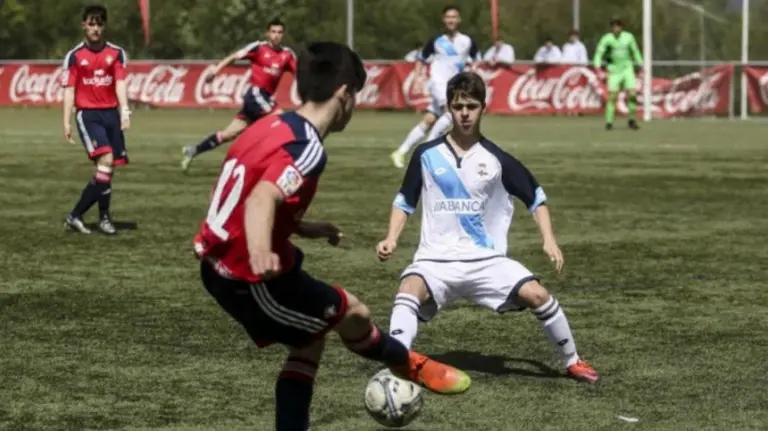Partido entre Deportivo y Osasuna de juveniles. Foto CA Osasuna.