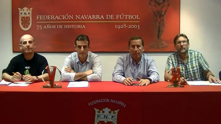Rueda de prensa en la sede de la FNF.