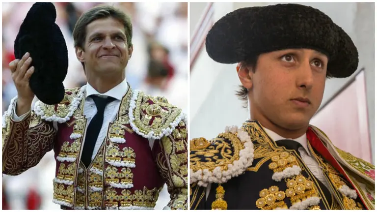 El Juli y Roca Rey durante los pasados Sanfermines en Pamplona. EFE.MAITE H. MATEO