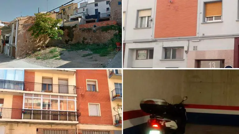 Algunos de los inmuebles que se subastan en Navarra