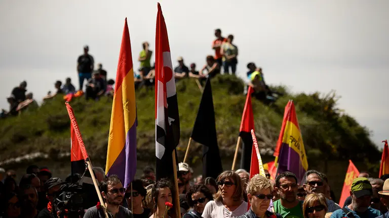 Acto de conmemoración del 79 aniversario de la Fuga del Fuerte de San Cristóbal, organizado por la asociación _Txinparta-Fuerte San Cristóbal. PABLO LASAOSA 11