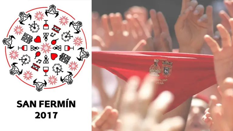 El dibujo ganador del concurso de San Fermín de Itaroa y con el que se estamparán 5.000 camisetas.