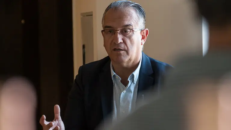 Enrique Maya hace balance para UPN de los dos primeros años de gobierno cuatripartito en el consistorio pamplonés (16). IÑIGO ALZUGARAY