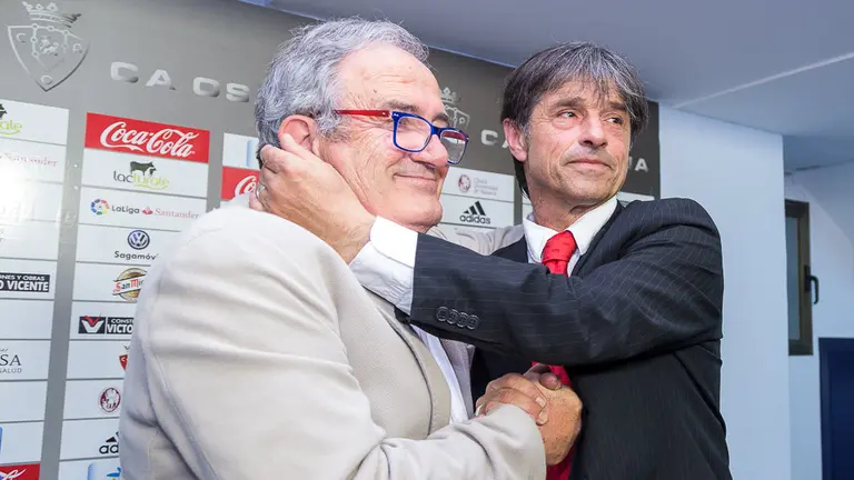 Osasuna y Xota presentan el acuerdo entre ambos clubes para competir juntos la próxima temporada en la Primera División de fútbol sala (25). IÑIGO ALZUGARAY