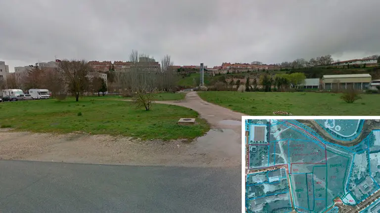 Zona propuesta por el PSN para albergar un nuevo parking disuasorio en Echavacoiz.
