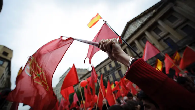 Manifestación en Pamplona en defensa de la bandera de Navarra. MIGUEL OSÉS_10 (30)