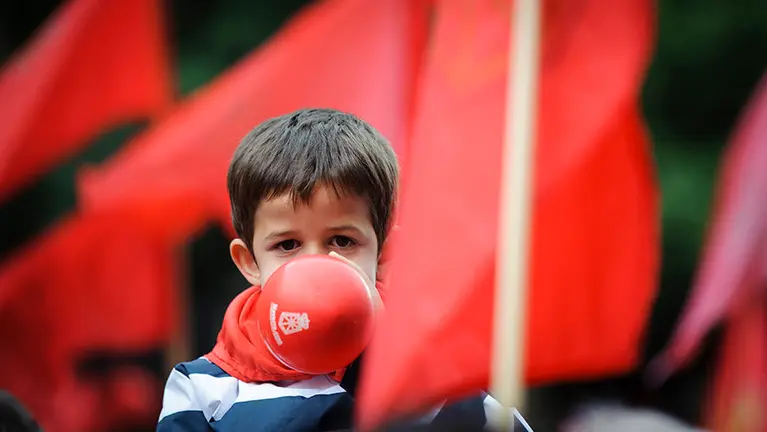 Manifestación en Pamplona en defensa de la bandera de Navarra. MIGUEL OSÉS_10 (39)