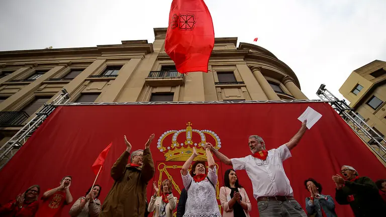 Manifestación en defensa de la bandera de Navarra. PABLO LASAOSA 67