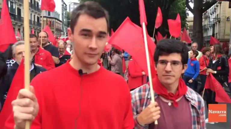 Testimonio de algunos manifestantes en la marcha por la defensa de la bandera de Navarra