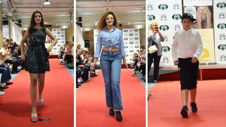 Algunos de los modelos de la agencia Metta Agency que participaron en el evento solidario celebrado en el Mercado de Santo Domingo de Pamplona. METTA AGENCY