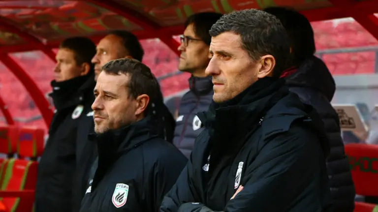 Javi Gracia, a la derecha, en el banquillo del equipo ruso. Rubin Kazan.