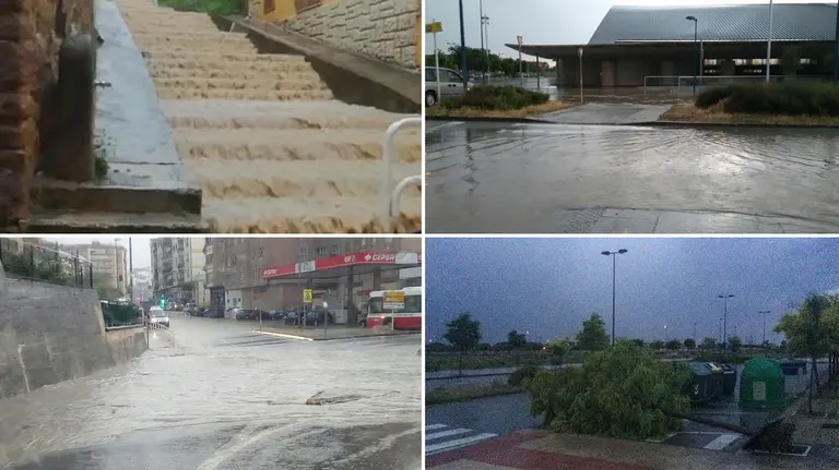 Imágenes de la aparatosa tormenta del 8 de junio en varios puntos de Navarra