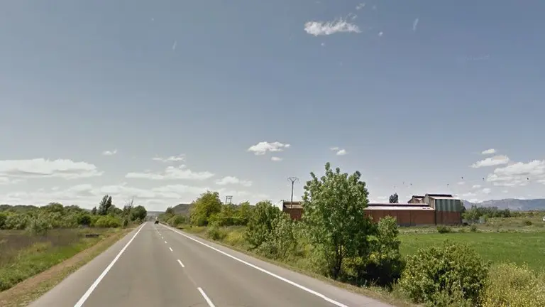 Un punto de la N-134, en el término municipal de Viana, donde se ha producido el suceso.