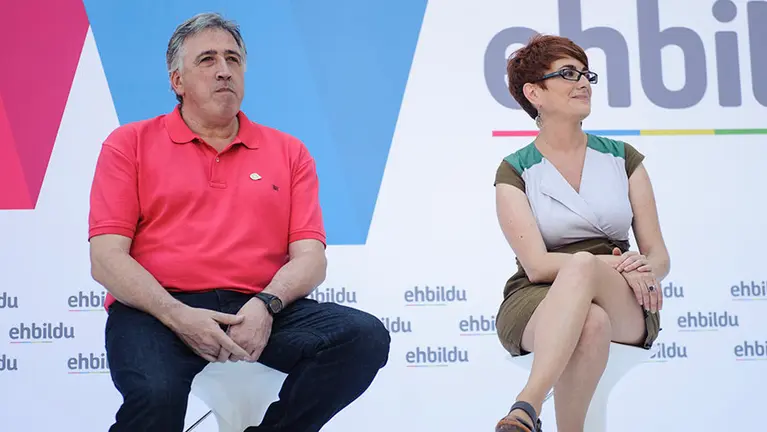 EH Bildu celebra un acto para conmemorar el segundo aniversario del cambio en Navarrra. MIGUEL OSÉS_1