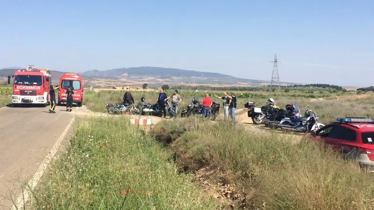 Dos personas han resultado heridas leves en un choque producido en una concentración motera en Cintruénigo POLICÍA FORAL