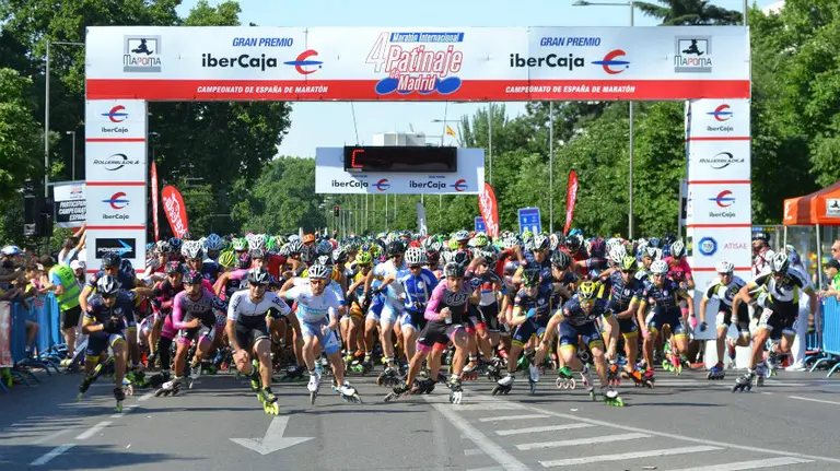 Salida del Campeonato de España de Maratón sobre patines.