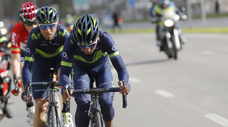 Alejandro Valverde y Nairo Quintana, ciclistas del Movistar Team