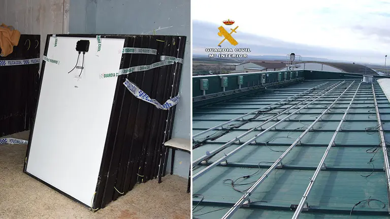Se han incautado varias placas solares. CEDIDA