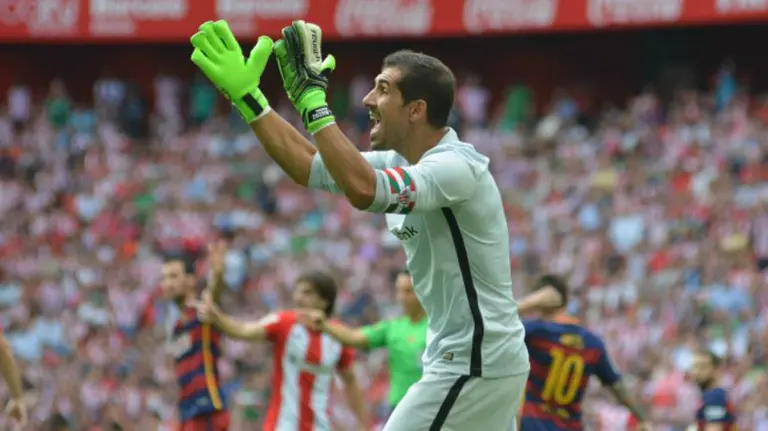 Gorka Iraizoz en la portería del Athletic. Foto web Girona CF.