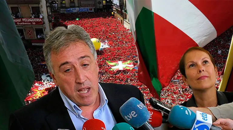 La presidenta Barkos y el alcalde de Pamplona, Joseba Asirón. (2)