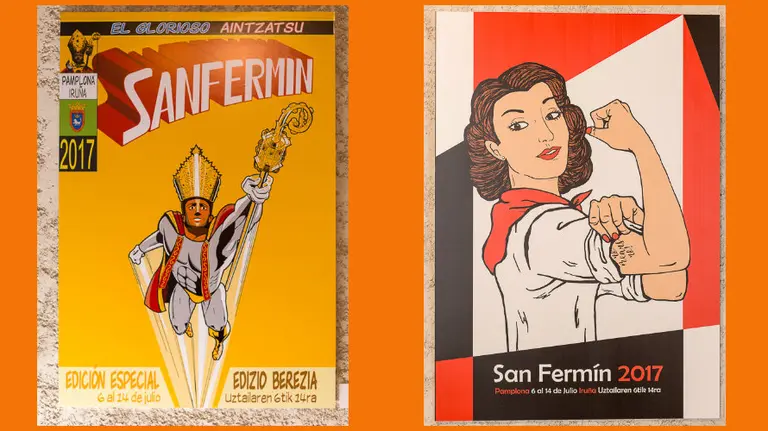 Exposici&oacute;n de carteles de San Ferm&iacute;n seleccionados por el jurado para la exposici&oacute;n de Condestable. &Iacute;&Ntilde;IGO ALZUGARAY (7)