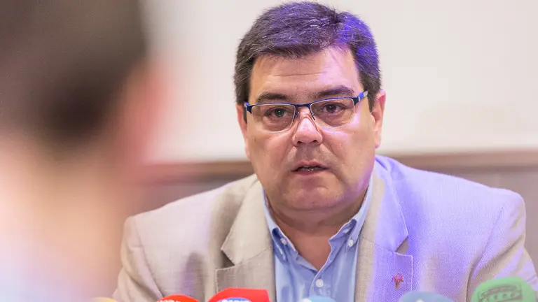 Rueda de prensa de Pedro Baile, exdirectivo de Osasuna (22). IÑIGO ALZUGARAY