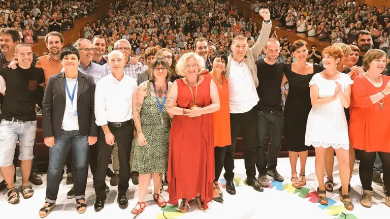 Congreso de EH Bildu en Bilbao donde Arnaldo Otegi ha sido elegido como coordinador general EH BILDU