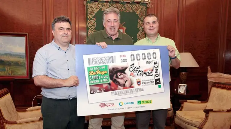 Presentación del cupón de la ONCE dedicado a los Sanfermines. CEDIDA