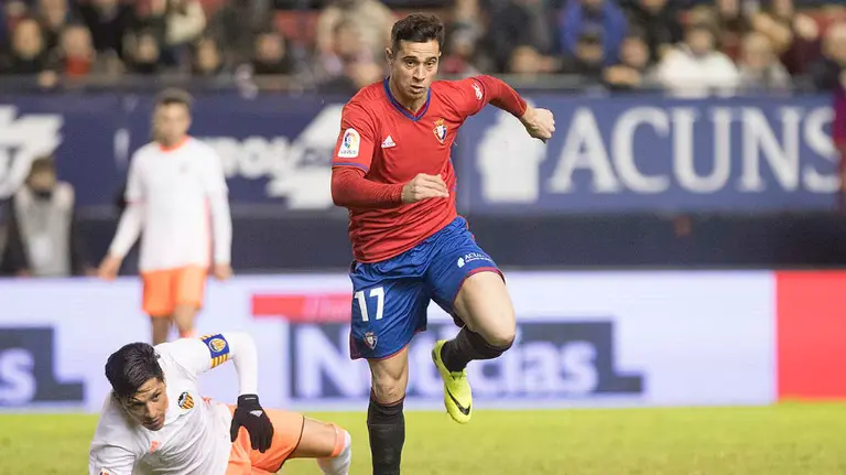 Jaime Romero en acción. Twitter CA Osasuna.