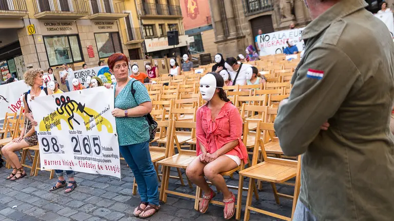 Concentración en defensa de los derechos de las personas refugiadas (17). IÑIGO ALZUGARAY
