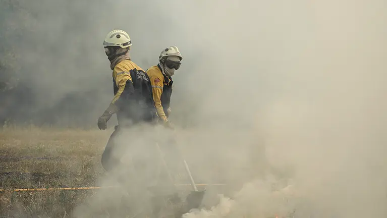 Incendios de las vias del tren en Orkoien y Atondo. MIGUEL OSÉS_11