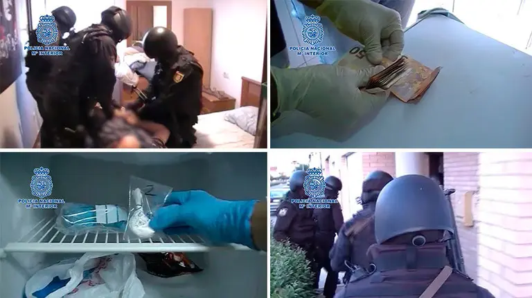 Imágenes de la operación contra la droga Kepí-Montauban. POLICÍA NACIONAL